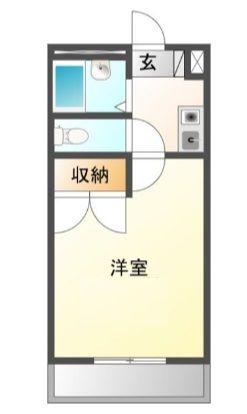 MH-ARCコクエ(1K/3階)の間取り写真