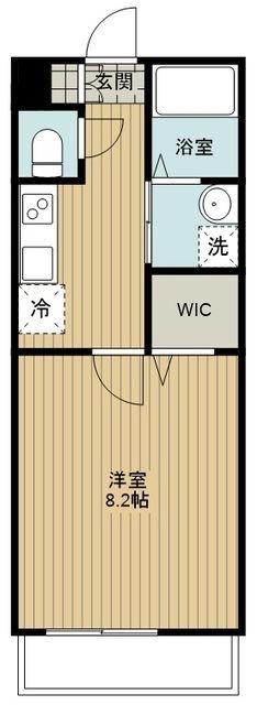 ラフォーレ(1K/2階)の間取り写真