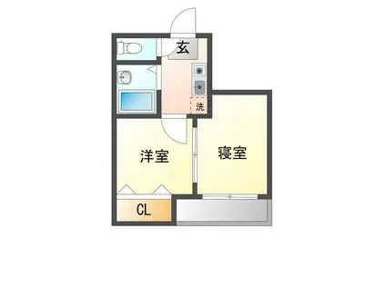アパートメント地図屋クラブ(2K/5階)の間取り写真
