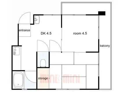 柳瀬マンション(2DK/3階)の間取り写真