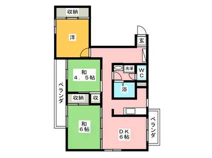 コーポ静岡(4K/7階)の間取り写真