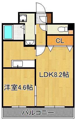 T-FLAT58(1LDK/5階)の間取り写真