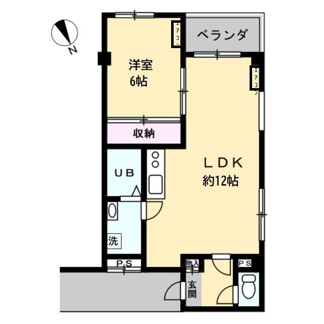 リエス瑞江(1LDK/2階)の間取り写真