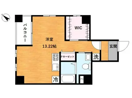 宮田ビル(ワンルーム/5階)の間取り写真