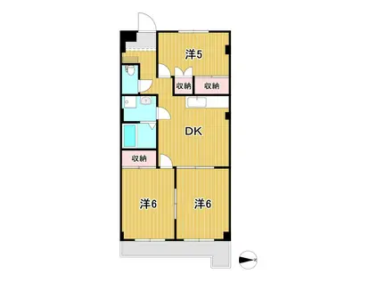 マーメイド(3DK/3階)の間取り写真