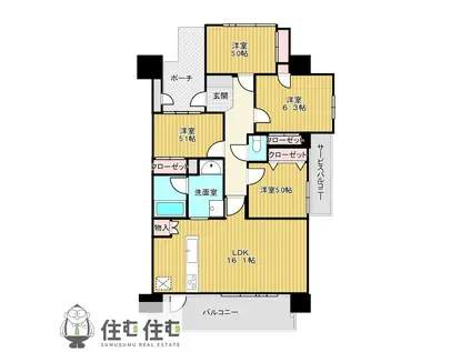 リコット豊田日之出(4LDK/8階)の間取り写真