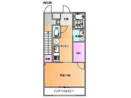 Y.Sフラット小白川(1K/2階)の間取り写真