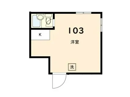 バライ北沢(ワンルーム/1階)の間取り写真