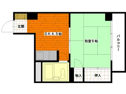 VISTA大手町(1DK/5階)の間取り写真