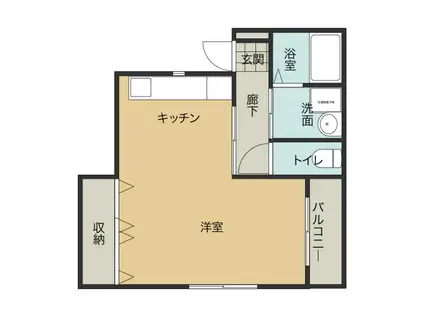 プリエールかリオン(1K/3階)の間取り写真