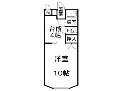 2ND URBAN6・3(ワンルーム/2階)の間取り写真
