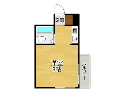 ジョイフルくずはI(1K/4階)の間取り写真