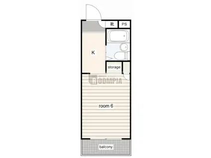 コーポM・A・S(1K/2階)の間取り写真