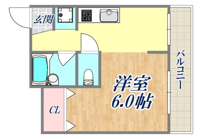 ネクステージ塚口本町(1K/3階)の間取り写真
