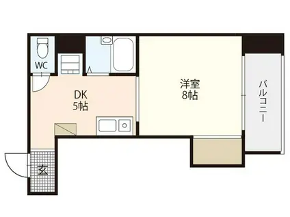 サニーコート向田(1DK/2階)の間取り写真