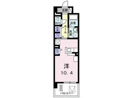 MODE EIGHT II(ワンルーム/3階)の間取り写真