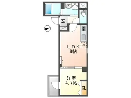 グランチェスタ(1LDK/3階)の間取り写真