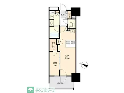 プラウド八幡山(1LDK/4階)の間取り写真