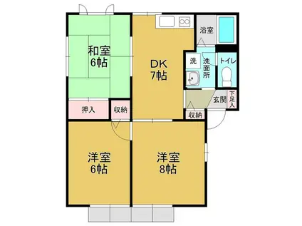 グリーンフィールド(3LDK/2階)の間取り写真
