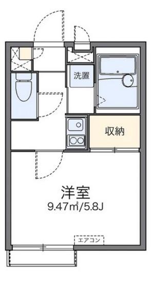 レオパレスきのした荘(1K/2階)の間取り写真