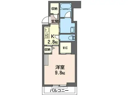 アトリエール(1K/3階)の間取り写真