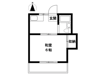 コーポみどり(1K/2階)の間取り写真
