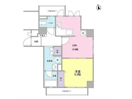 LE MONT 代官山(1LDK/4階)の間取り写真