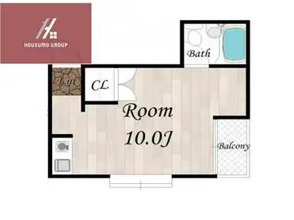 LIVESPACE東大阪(ワンルーム/4階)の間取り写真