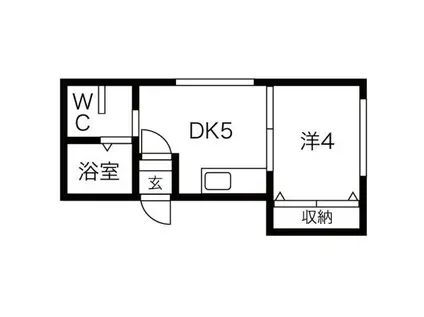 アークコート澄川(1DK/3階)の間取り写真