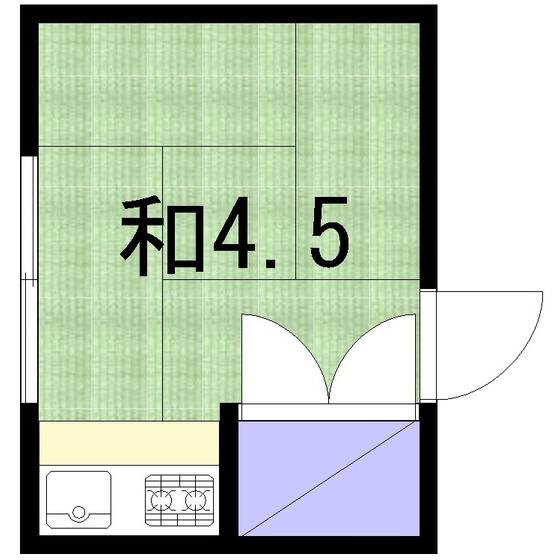 いずみ荘(ワンルーム/2階)の間取り写真