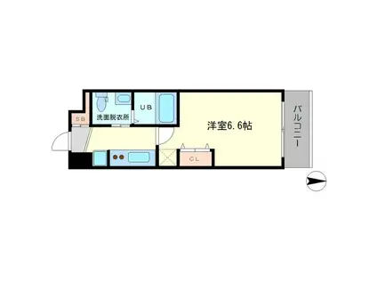 アーデンタワー本町イースト(1K/4階)の間取り写真