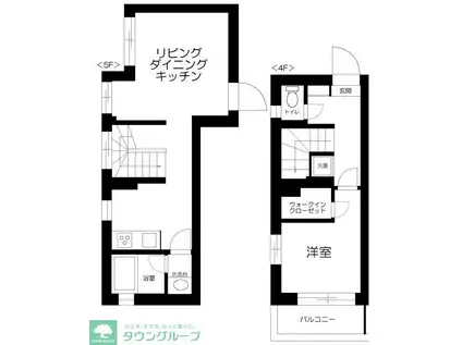 ES-GRANDE文京白山(1LDK/4階)の間取り写真