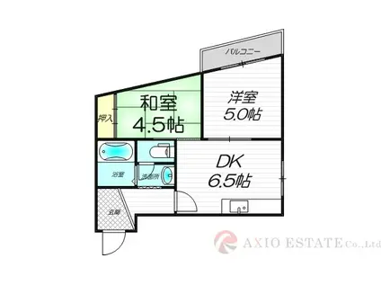 サウンズハイツU(2DK/2階)の間取り写真