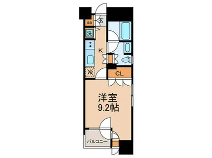 プライムアーバン南池袋(1K/6階)の間取り写真