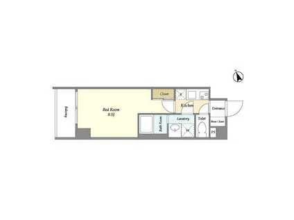 コンフォリア西馬込HILLSIDE(1K/4階)の間取り写真