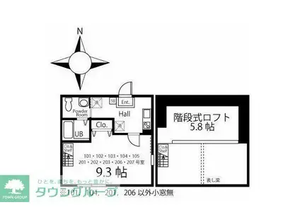 ハーミットクラブハウス プレシャス大熊(1K/1階)の間取り写真