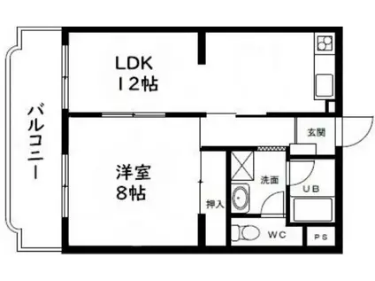 LIANGE A(1LDK/3階)の間取り写真