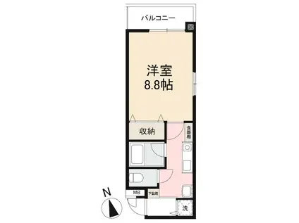 ハヴィータ21(1K/3階)の間取り写真