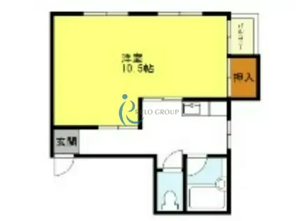 メモリアルタウンC棟(1K/4階)の間取り写真