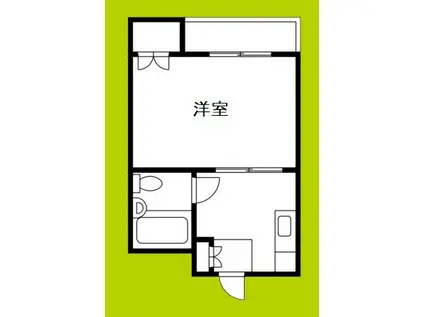 サンビル勝山北(1DK/7階)の間取り写真