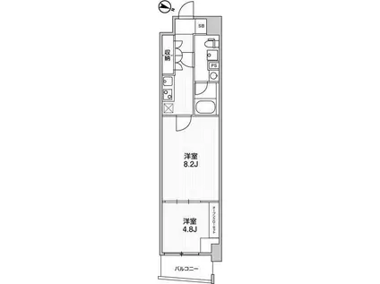 WEAVE BASE -ITABASHI HONCHO(2K/1階)の間取り写真