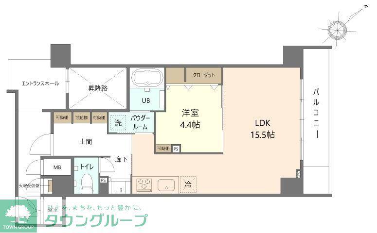 CO.CREA(1LDK/1階)の間取り写真