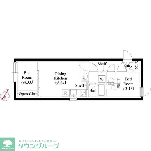 グランパセオ代々木上原(2LDK/3階)の間取り写真