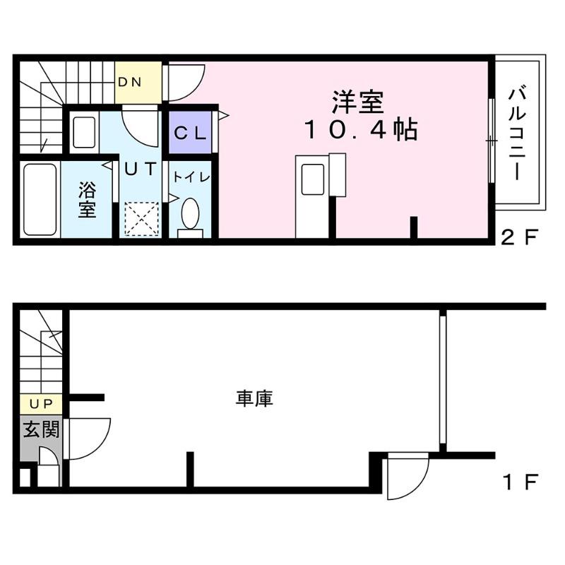 あんしんVIEM菩提町08-1023(ワンルーム/2階)の間取り写真
