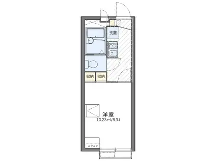 レオパレス若葉(1K/1階)の間取り写真