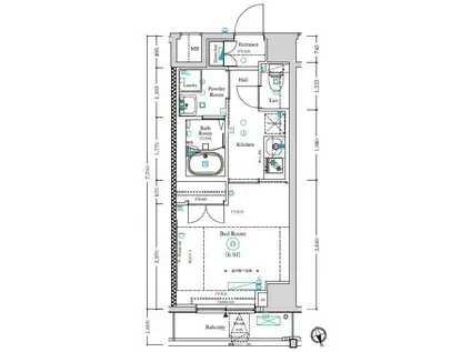 ARKMARK等々力(1K/5階)の間取り写真