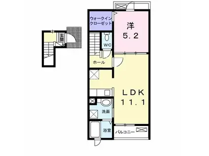 MAISONCOLLINE3(1LDK/2階)の間取り写真