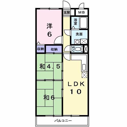 グランドゥール畦野(3LDK/2階)の間取り写真