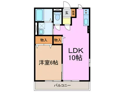 プチハウスナカヒラ(1LDK/1階)の間取り写真