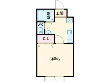 エトワール中曽根C棟(1K/2階)の間取り写真